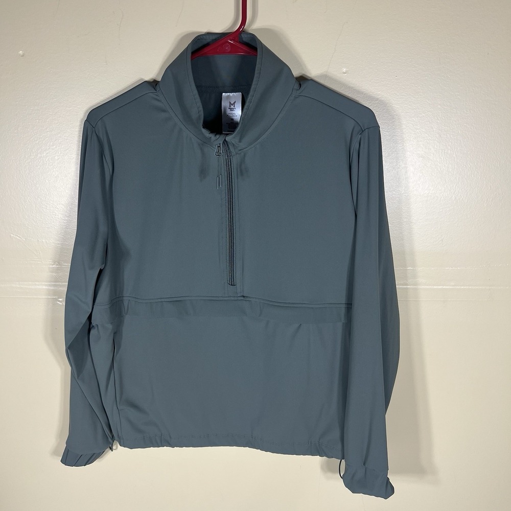 Member's Mark Travel Pullover Women's XS Green Quarter Zip Stretch Jacket